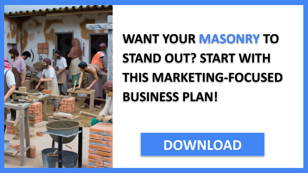 Business Plan Example for Masonry - Masonry Marketing Plan- CTA1