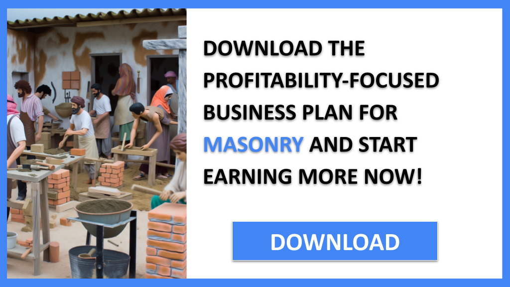 Business Plan Example for Masonry - Masonry Profitability- CTA3