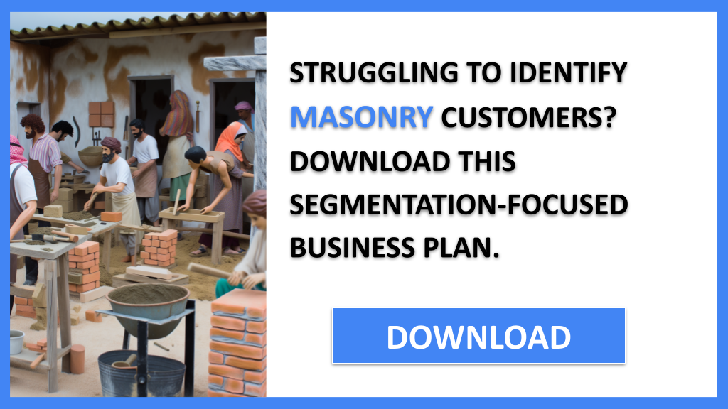 Business Plan Example for Masonry - Masonry Customer Segments- CTA1