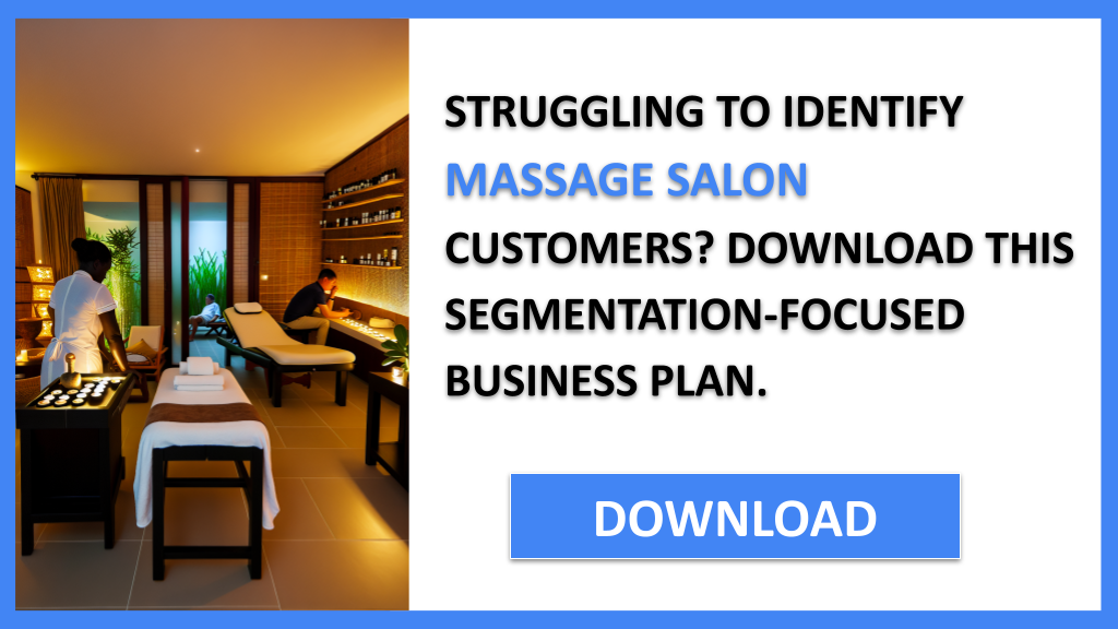 Business Plan Example for Massage Salon - Massage Salon Customer Segments- CTA1