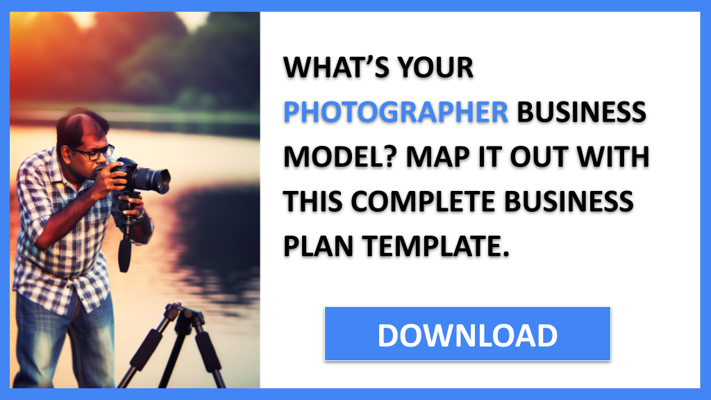 Business Plan Example for Photographer - Photographer Business Model Canvas- CTA1