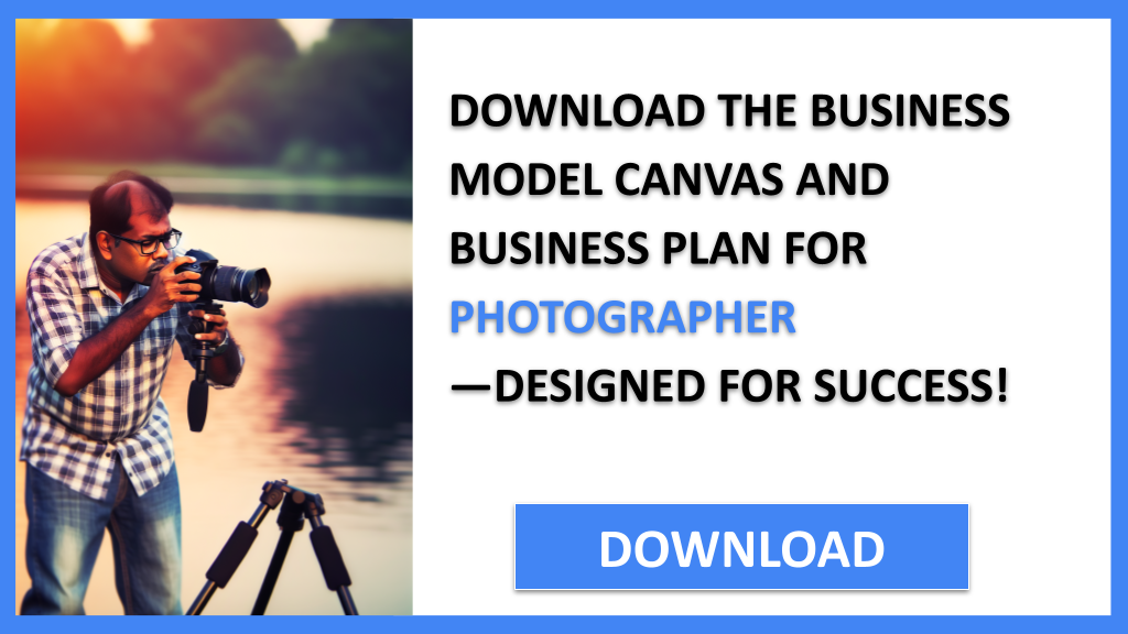 Business Plan Example for Photographer - Photographer Business Model Canvas- CTA2