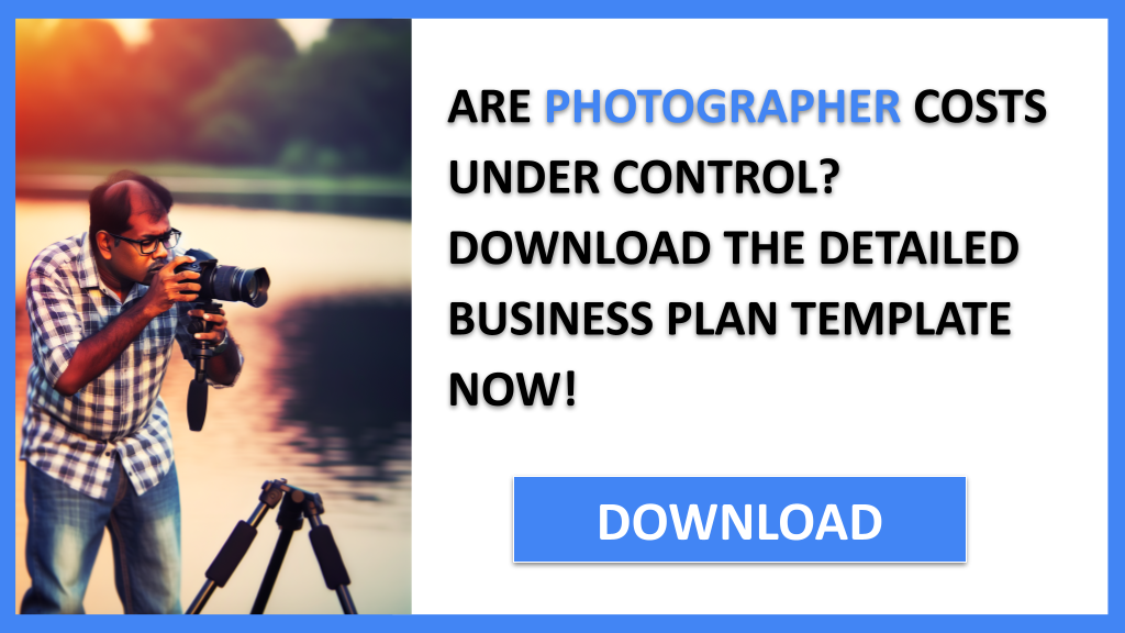 Business Plan Example for Photographer - Photographer Costs- CTA1