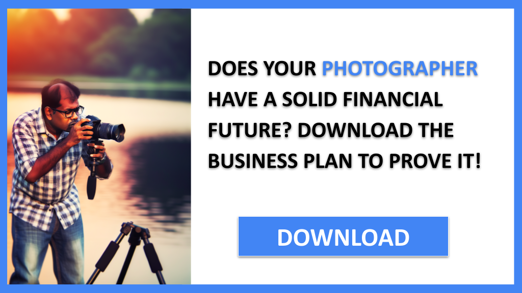 Business Plan Example for Photographer - Photographer Financial Plan- CTA1