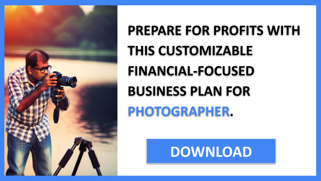 Business Plan Example for Photographer - Photographer Financial Plan- CTA3