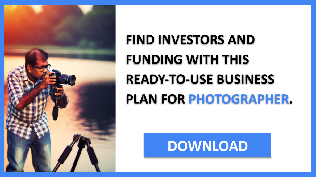 Business Plan Example for Photographer - Photographer Funding Options- CTA3
