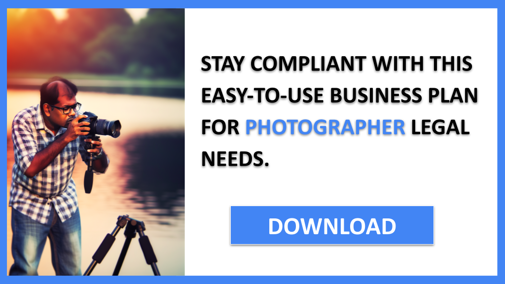 Business Plan Example for Photographer - Photographer Legal Considerations- CTA3
