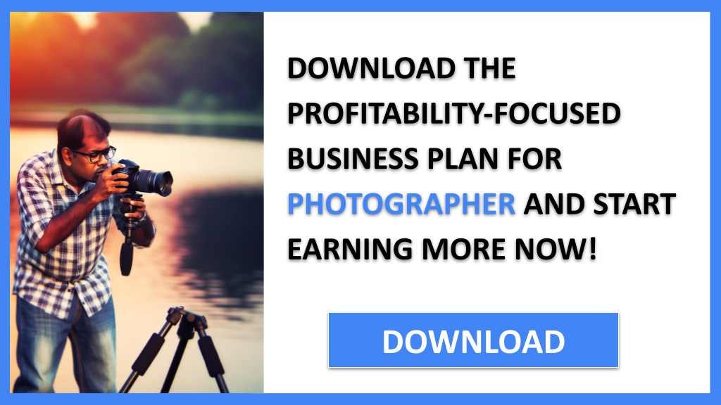 Business Plan Example for Photographer - Photographer Profitability- CTA3