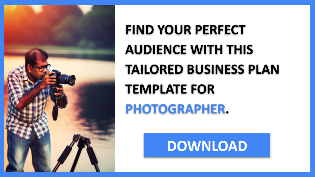 Business Plan Example for Photographer - Photographer Customer Segments- CTA2