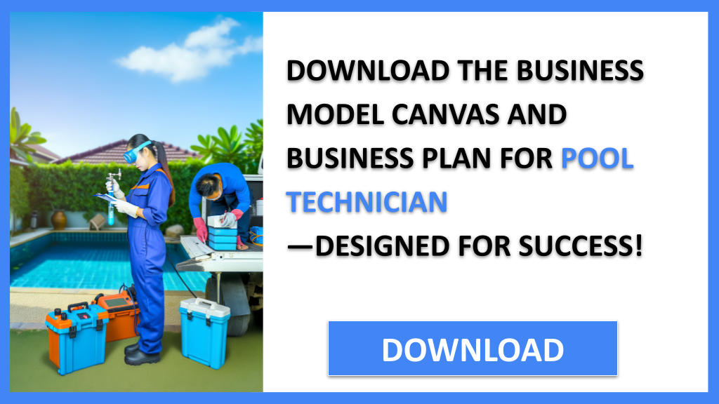 Business Plan Example for Pool Technician - Pool Technician Business Model Canvas- CTA2
