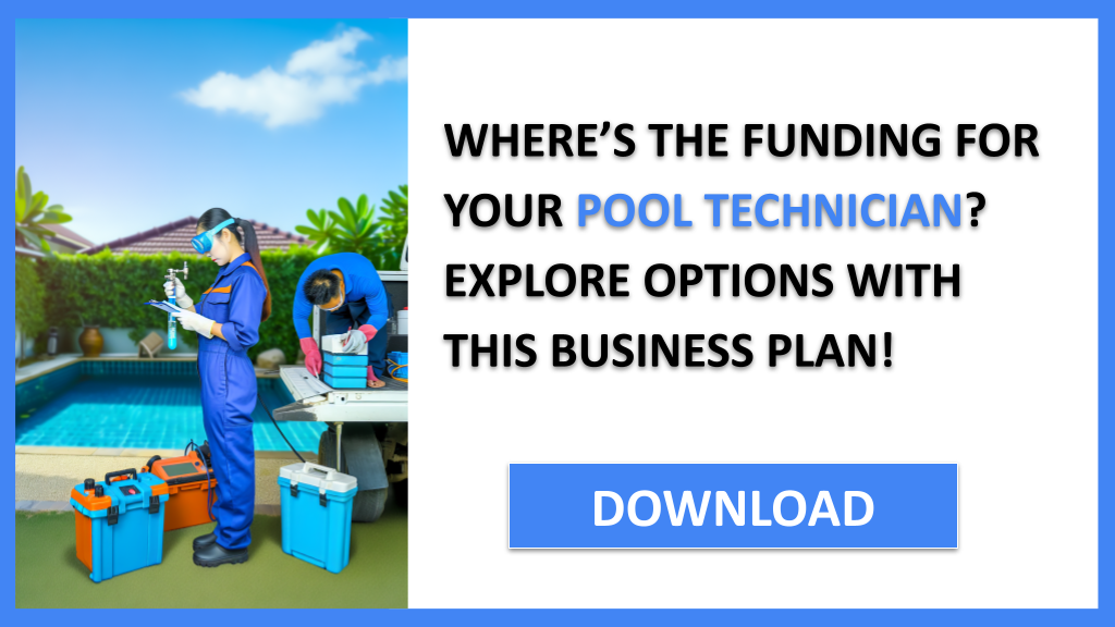 Business Plan Example for Pool Technician - Pool Technician Funding Options- CTA1
