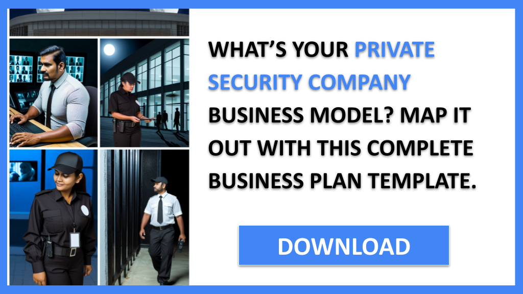Business Plan Example for Private Security Company - Private Security Company Business Model Canvas- CTA1