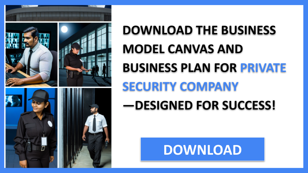 Business Plan Example for Private Security Company - Private Security Company Business Model Canvas- CTA2