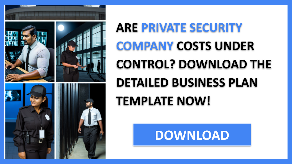 Business Plan Example for Private Security Company - Private Security Company Costs- CTA1