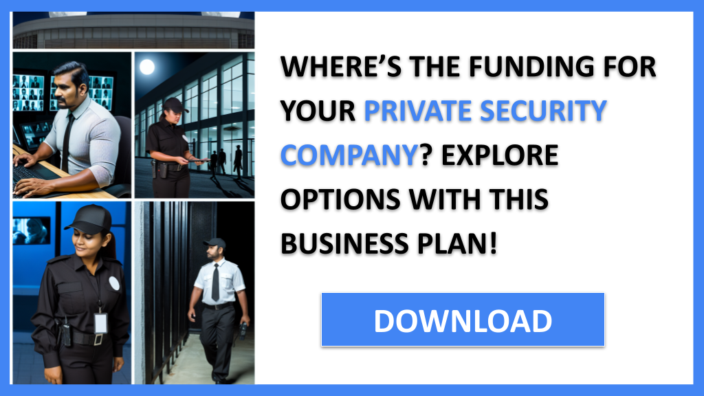 Business Plan Example for Private Security Company - Private Security Company Funding Options- CTA1