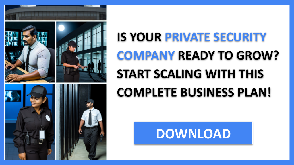 Business Plan Example for Private Security Company - Private Security Company Growth Strategy- CTA1