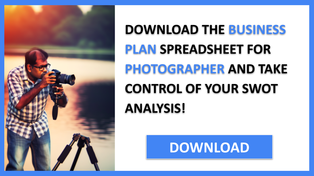 Business Plan Example for Photographer - Photographer SWOT Analysis- CTA3