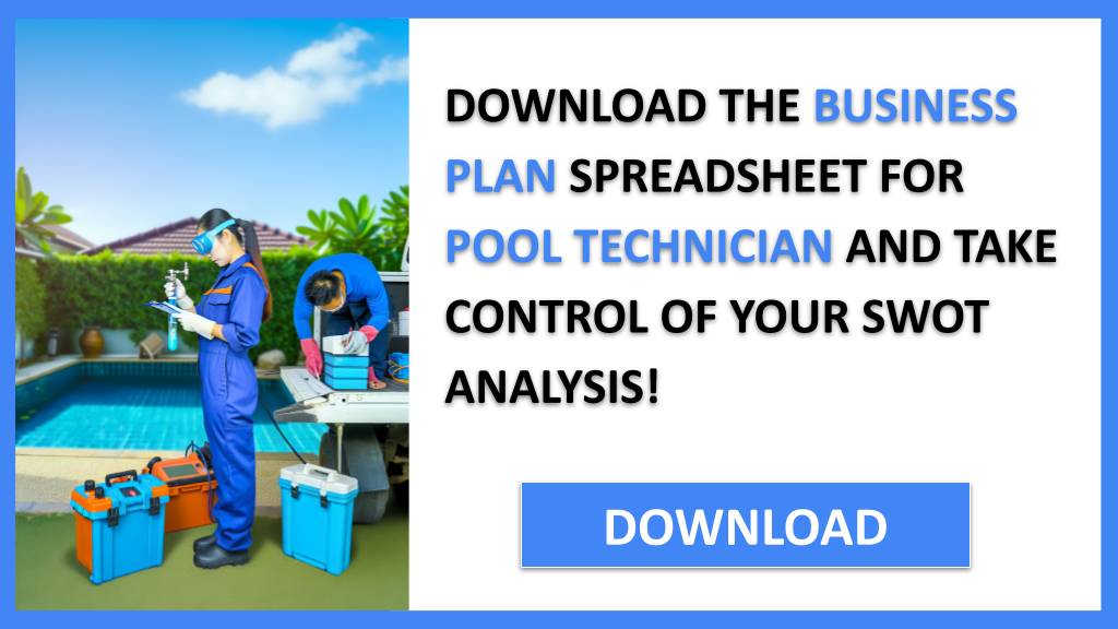 Business Plan Example for Pool Technician - Pool Technician SWOT Analysis- CTA3