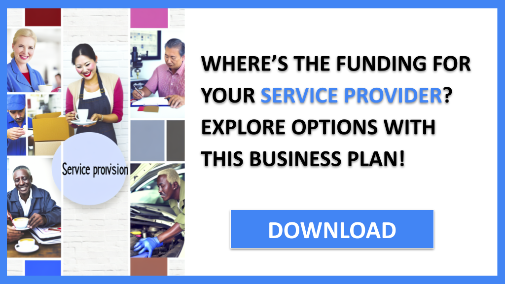 Business Plan Example for Service Provider - Service Provider Funding Options- CTA1