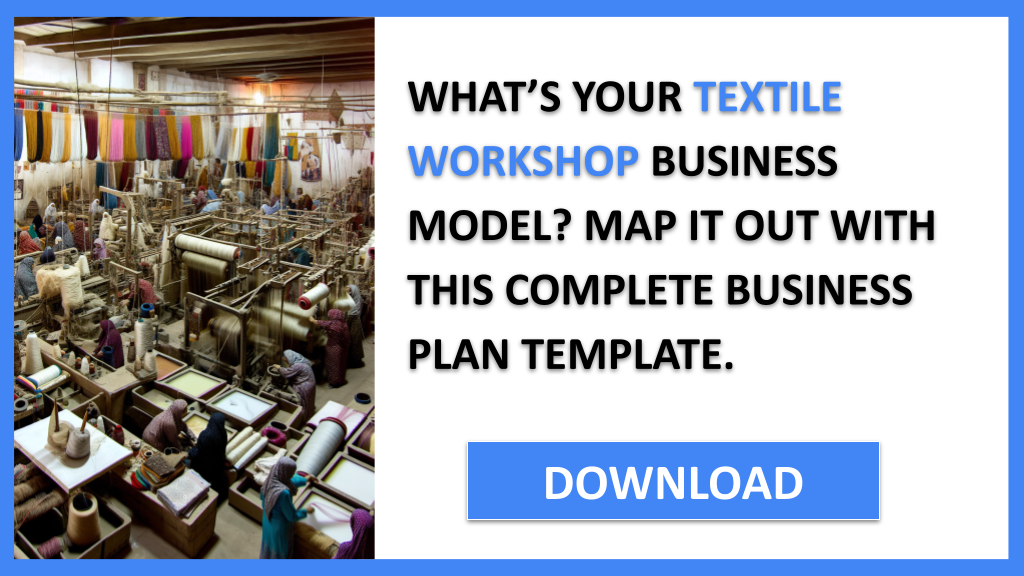 Business Plan Example for Textile Workshop - Textile Workshop Business Model Canvas- CTA1
