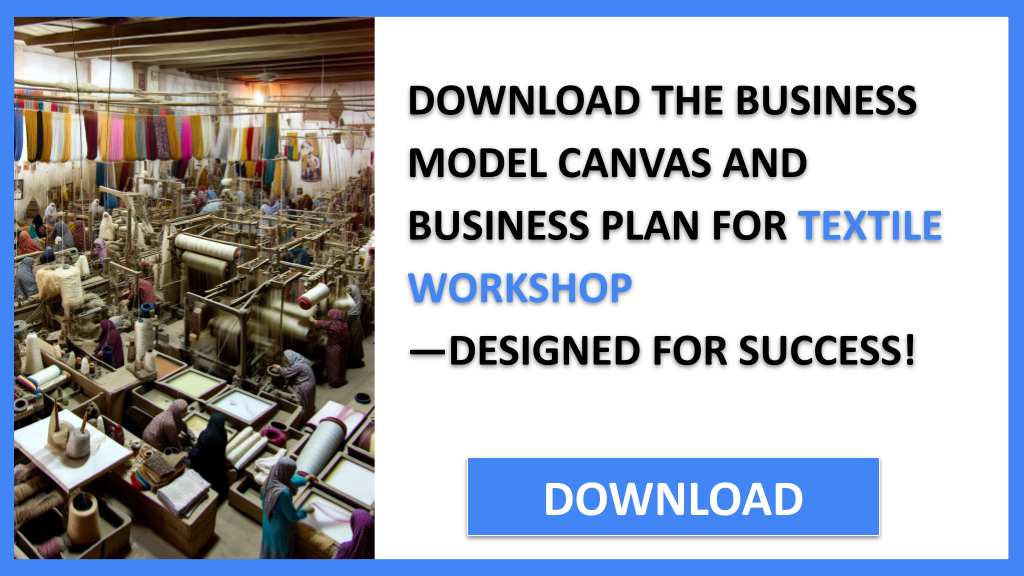 Business Plan Example for Textile Workshop - Textile Workshop Business Model Canvas- CTA2