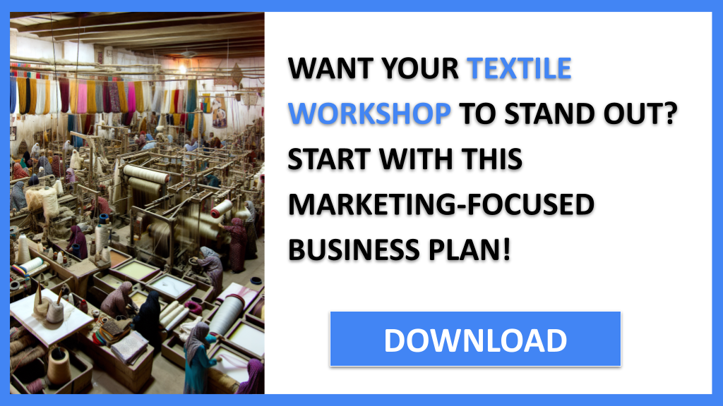 Business Plan Example for Textile Workshop - Textile Workshop Marketing Plan- CTA1