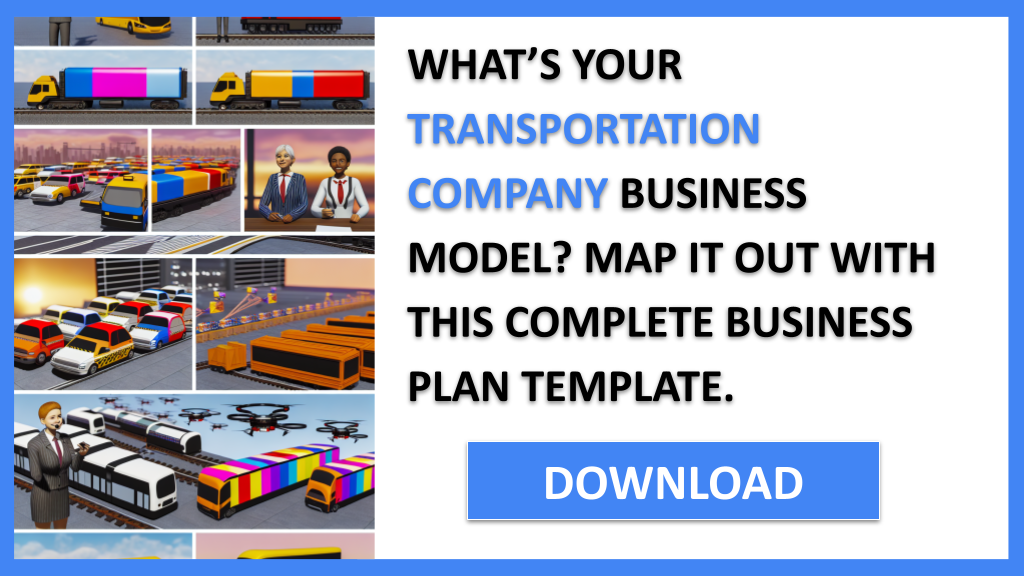 Business Plan Example for Transportation Company - Transportation Company Business Model Canvas- CTA1