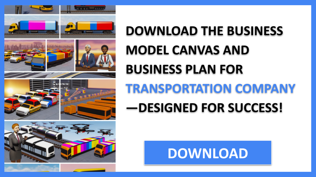 Business Plan Example for Transportation Company - Transportation Company Business Model Canvas- CTA2