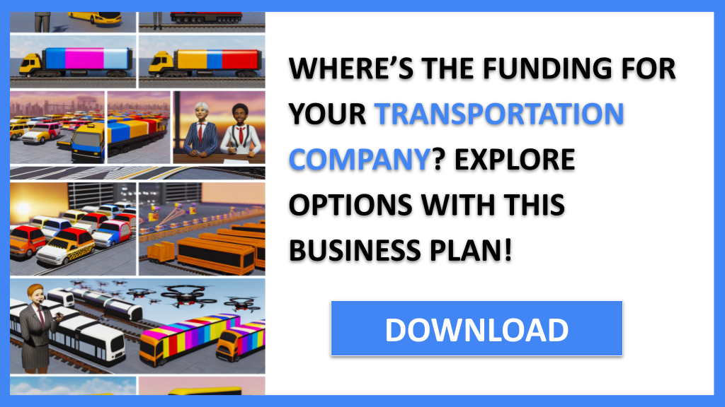 Business Plan Example for Transportation Company - Transportation Company Funding Options- CTA1
