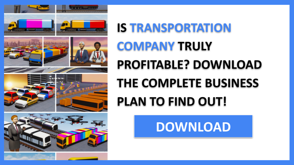 Business Plan Example for Transportation Company - Transportation Company Profitability- CTA1