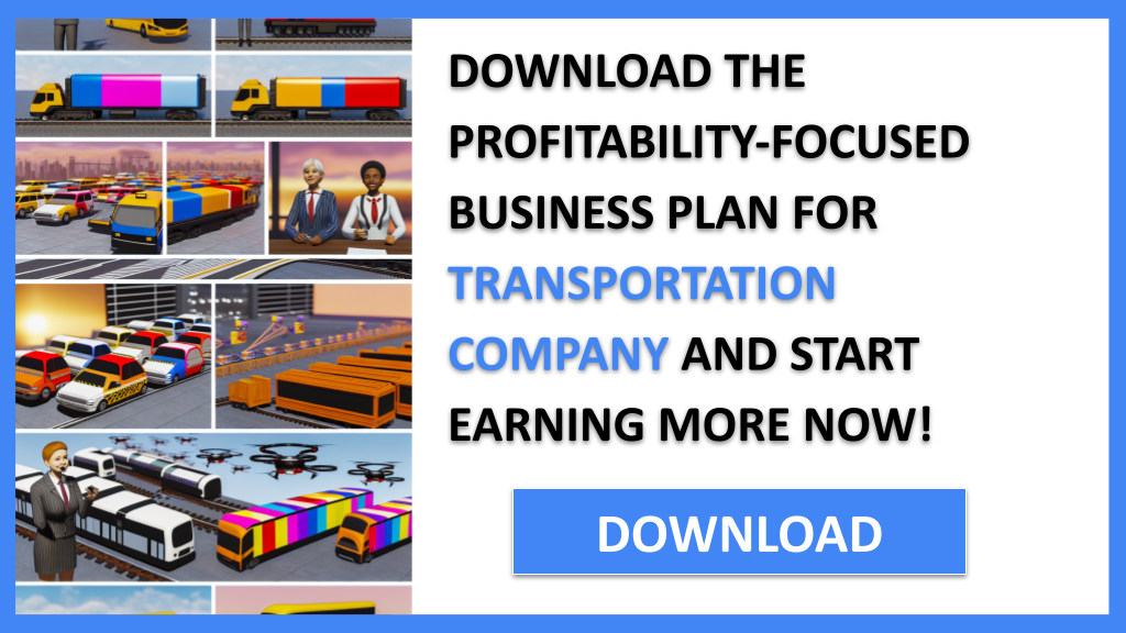 Business Plan Example for Transportation Company - Transportation Company Profitability- CTA3