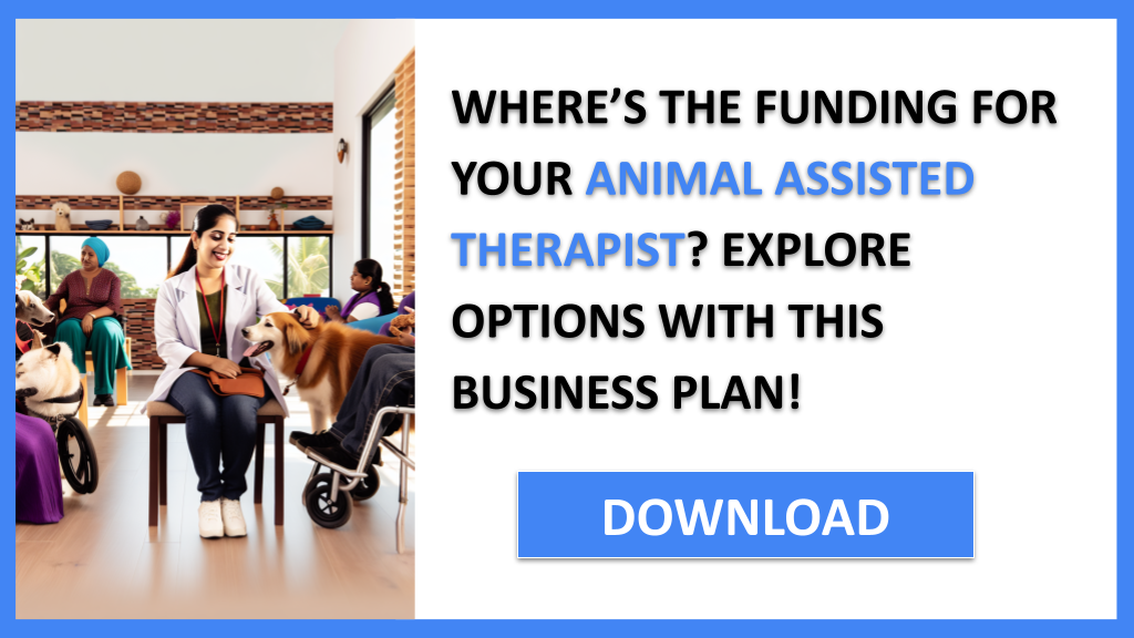 Business Plan Example for Animal Assisted Therapist - Animal Assisted Therapist Funding Options- CTA1