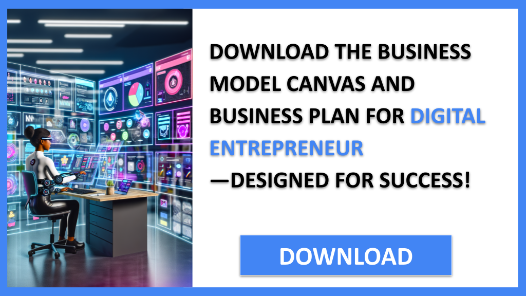 Business Plan Example for Digital Entrepreneur - Digital Entrepreneur Business Model Canvas- CTA2