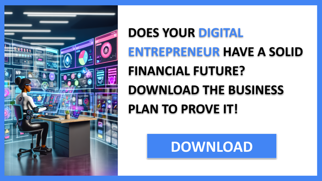 Business Plan Example for Digital Entrepreneur - Digital Entrepreneur Financial Plan- CTA1