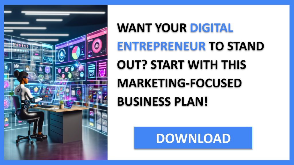 Business Plan Example for Digital Entrepreneur - Digital Entrepreneur Marketing Plan- CTA1