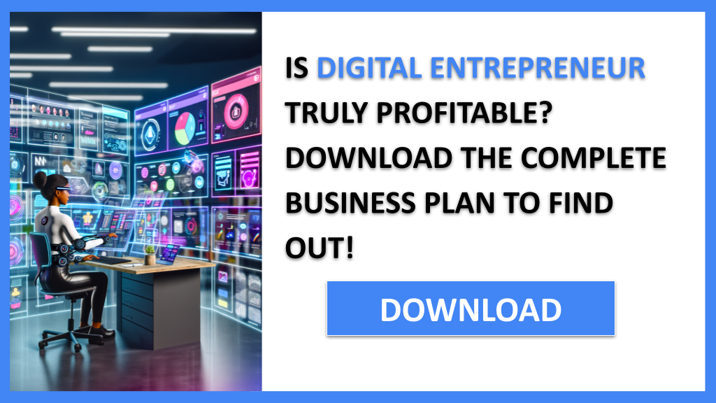 Business Plan Example for Digital Entrepreneur - Digital Entrepreneur Profitability- CTA1