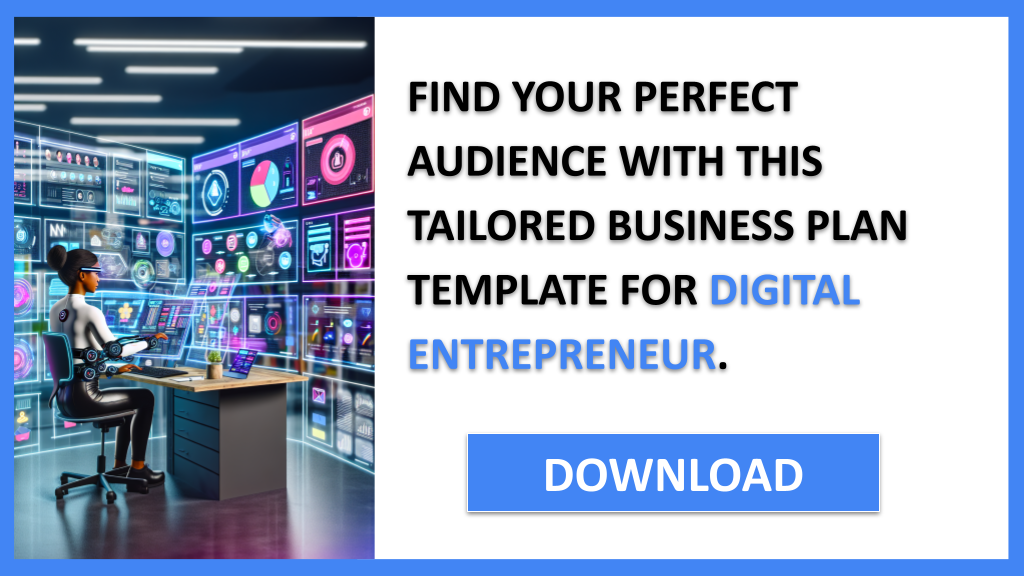 Business Plan Example for Digital Entrepreneur - Digital Entrepreneur Customer Segments- CTA2