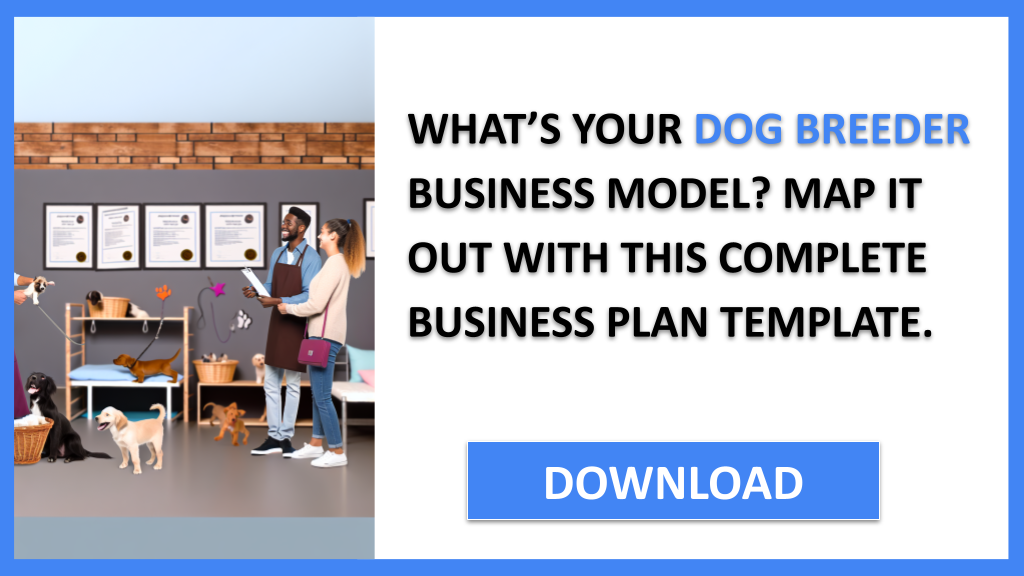 Business Plan Example for Dog Breeder - Dog Breeder Business Model Canvas- CTA1