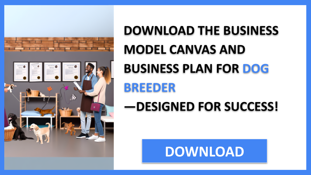 Business Plan Example for Dog Breeder - Dog Breeder Business Model Canvas- CTA2