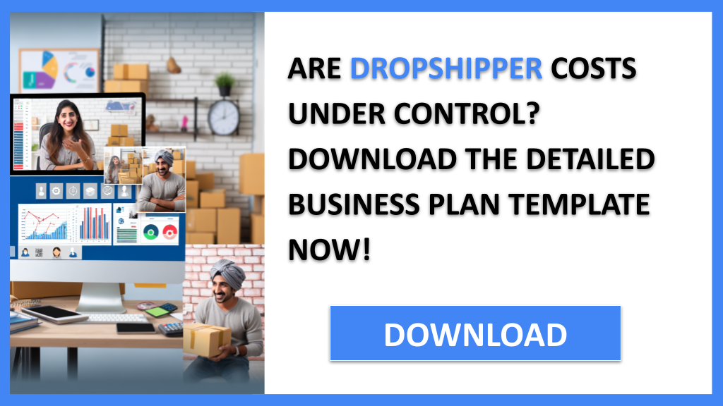 Business Plan Example for Dropshipper - Dropshipper Costs- CTA1
