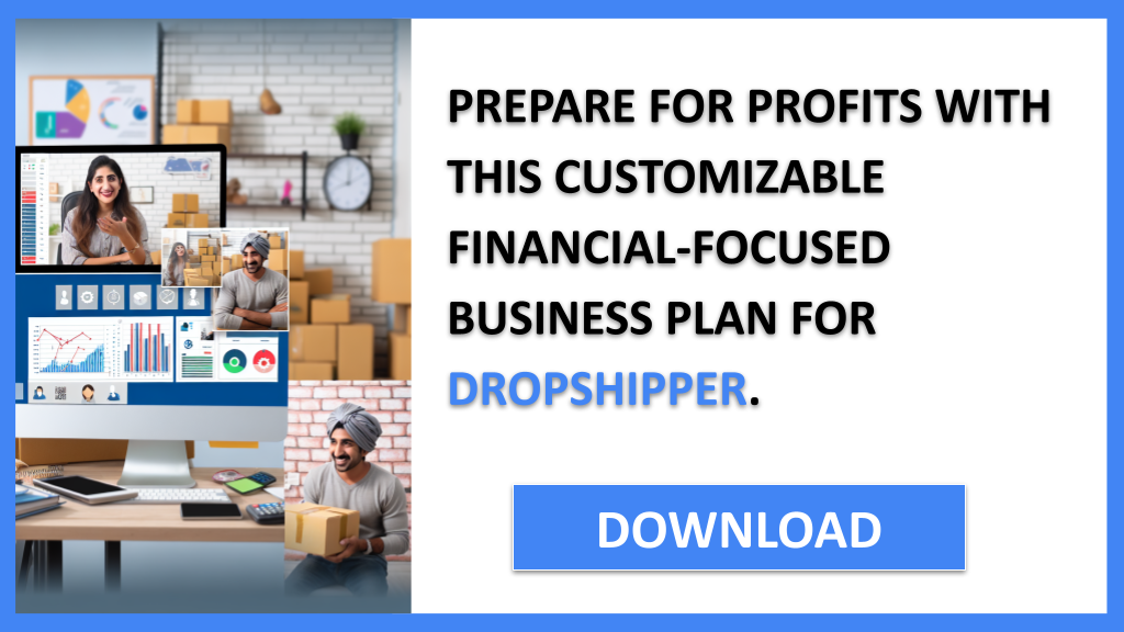 Business Plan Example for Dropshipper - Dropshipper Financial Plan- CTA3