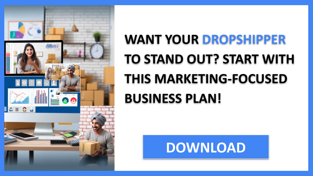 Business Plan Example for Dropshipper - Dropshipper Marketing Plan- CTA1