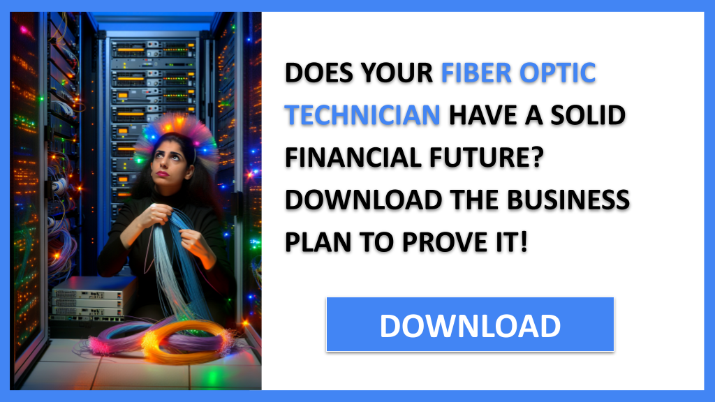 Business Plan Example for Fiber Optic Technician - Fiber Optic Technician Financial Plan- CTA1