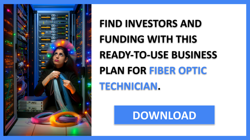 Business Plan Example for Fiber Optic Technician - Fiber Optic Technician Funding Options- CTA3