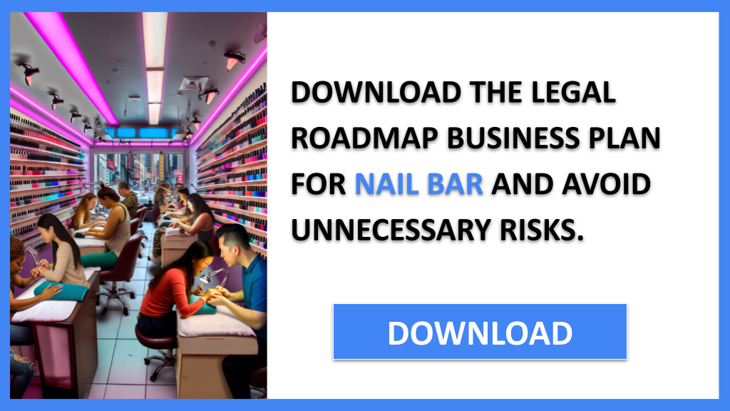 Business Plan Example for Nail Bar - Nail Bar Legal Considerations- CTA2