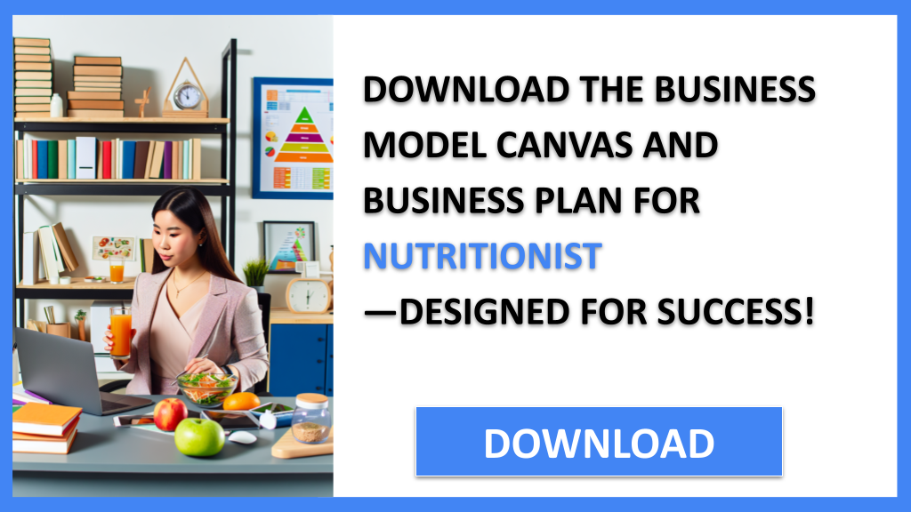 Business Plan Example for Nutritionist - Nutritionist Business Model Canvas- CTA2