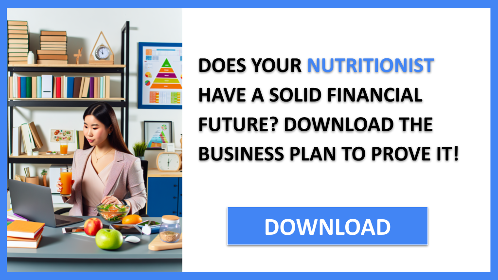 Business Plan Example for Nutritionist - Nutritionist Financial Plan- CTA1