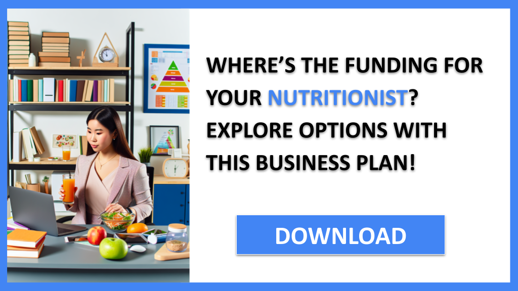 Business Plan Example for Nutritionist - Nutritionist Funding Options- CTA1
