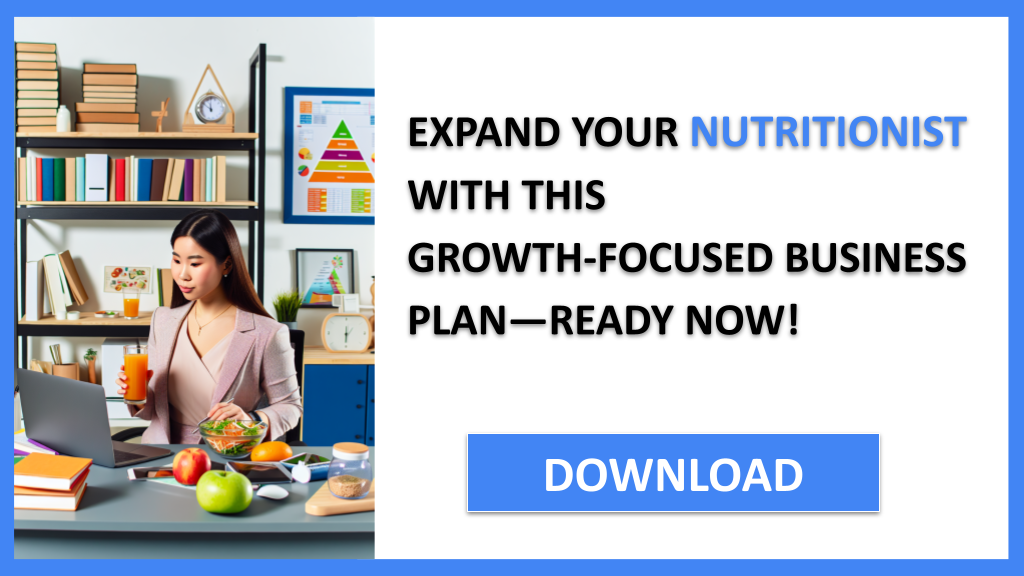 Business Plan Example for Nutritionist - Nutritionist Growth Strategy- CTA3