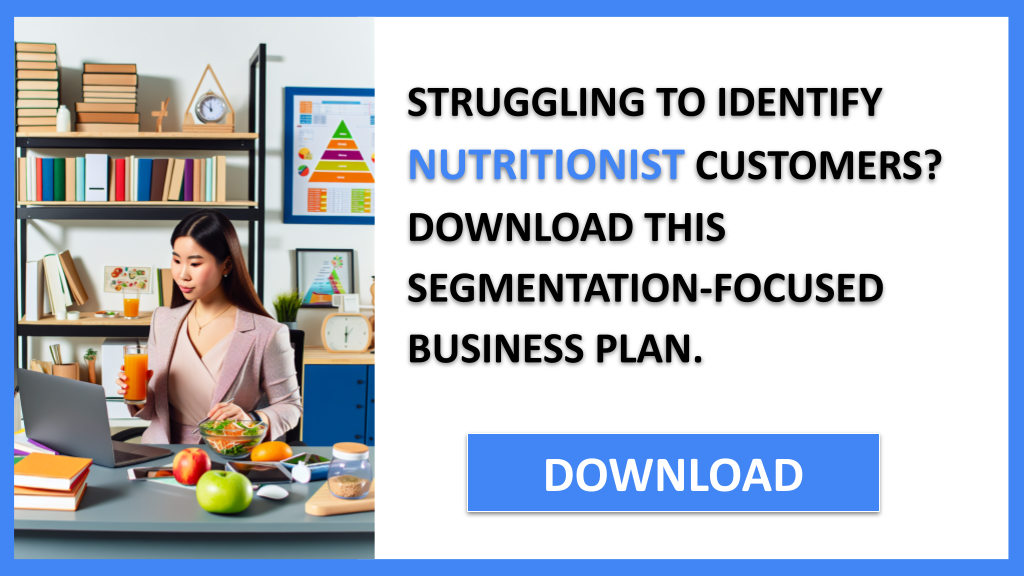 Business Plan Example for Nutritionist - Nutritionist Customer Segments- CTA1